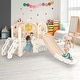 preview thumbnail 2 of 19, Freestanding Castle Climbing Crawling Playhouse with Slide