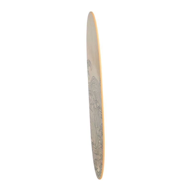 Lacquered Wood Surfboard Wall Décor (Hangs Vertical or Horizontal)