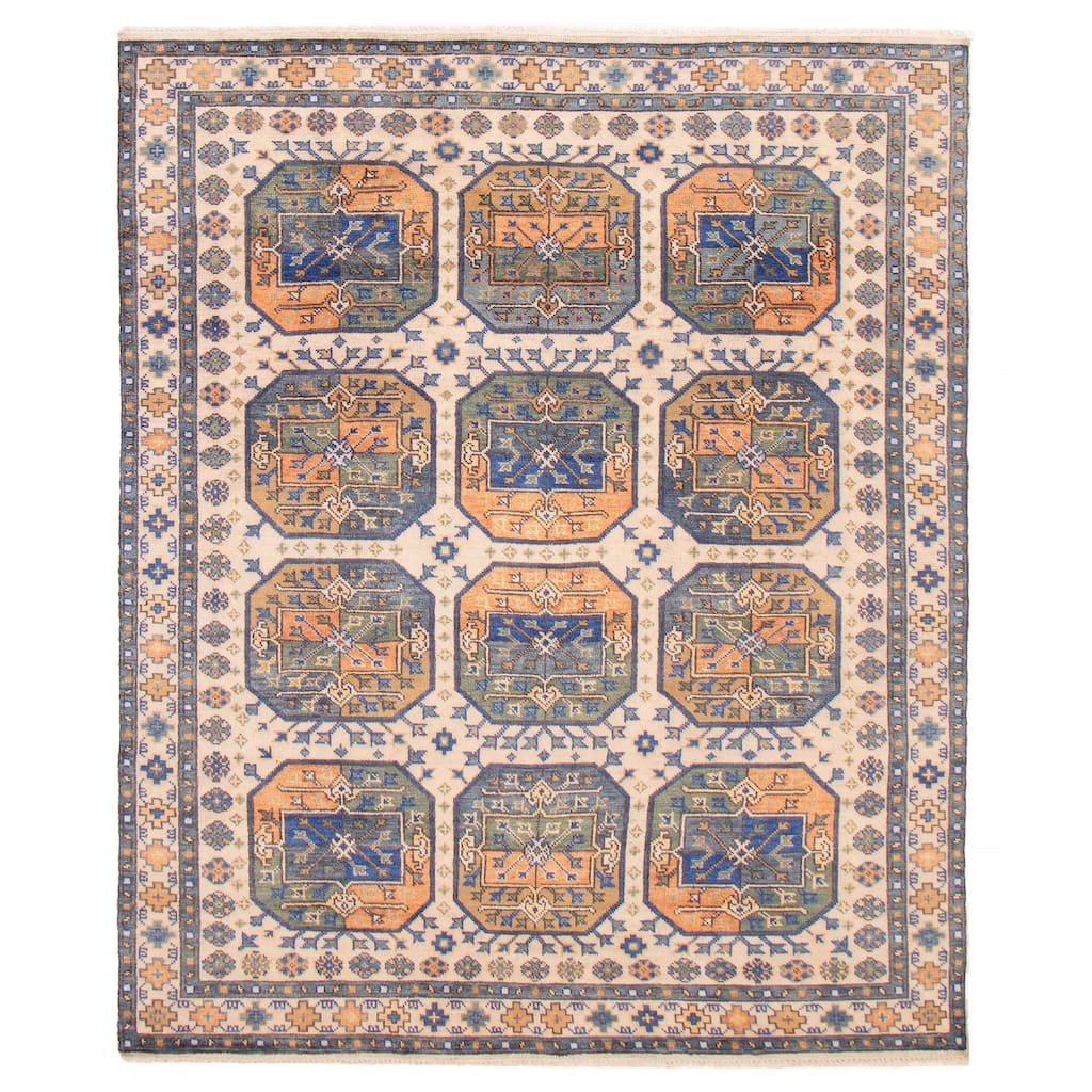 ECARPETGALLERY Hand-knotted Jules Serapi Ivory Wool Rug - 8'1 x 9'8