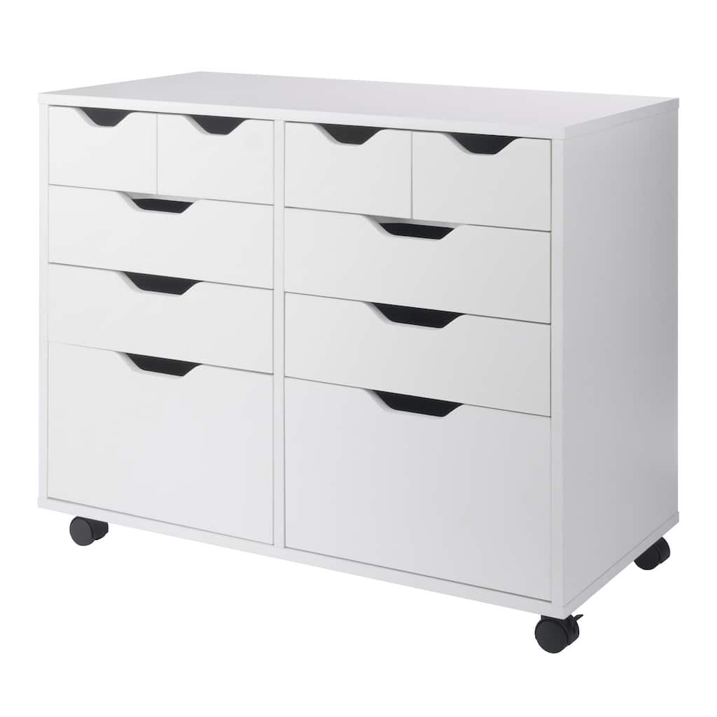Multi-Storage Wide Mobile Cabinet - 32.25" - White
