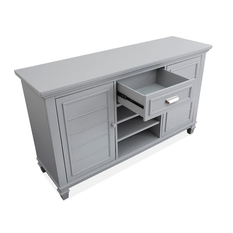 Magnussen Home Charleston Harbor Gray Server - 60''W x 18''D x 35''H