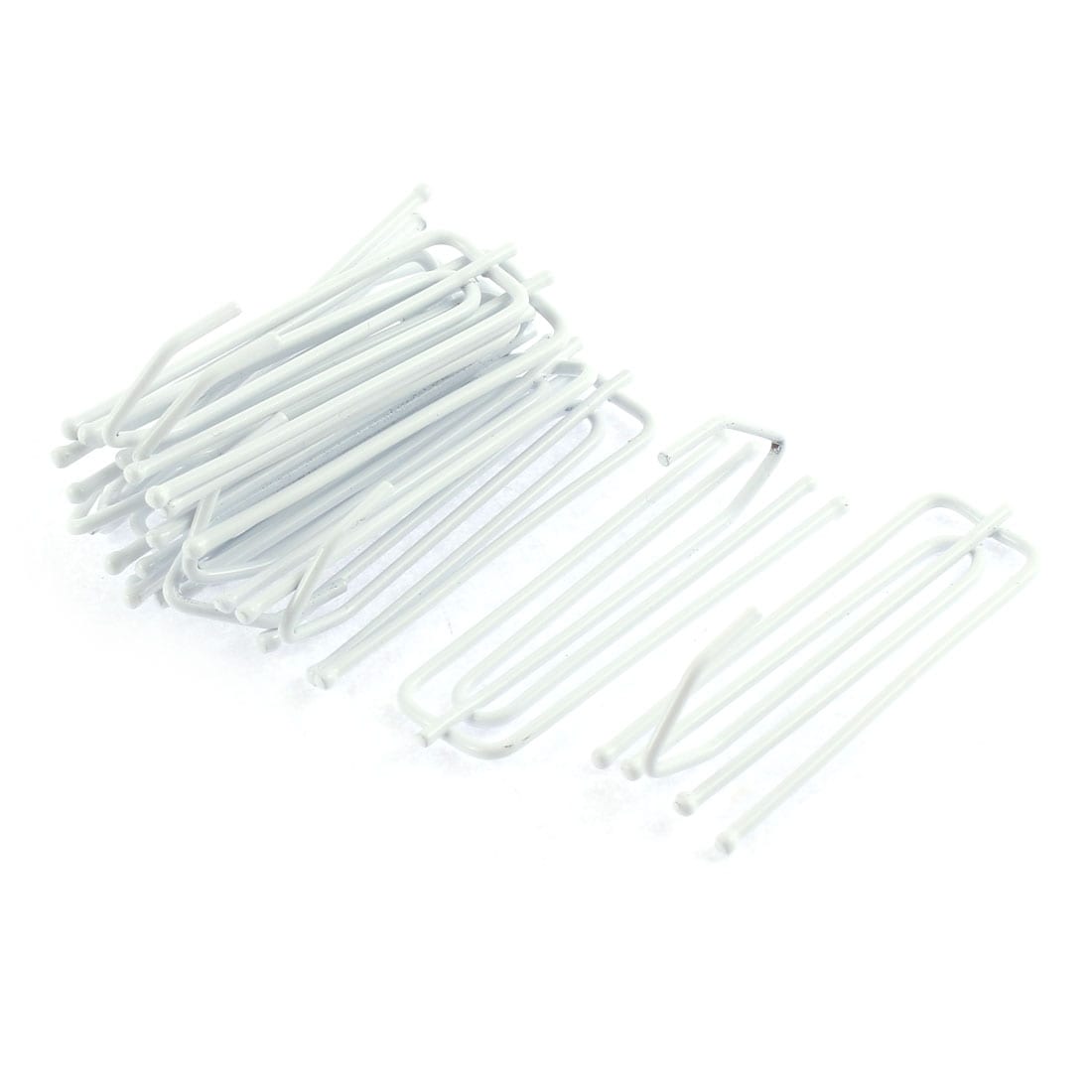 Unique Bargains White Metal 4 Prongs Pinch Pleat Drapes Curtain