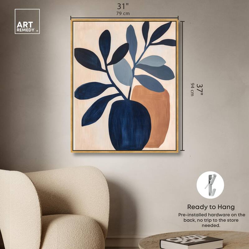 Blue Matisse Jar I Canvas by Art Remedy