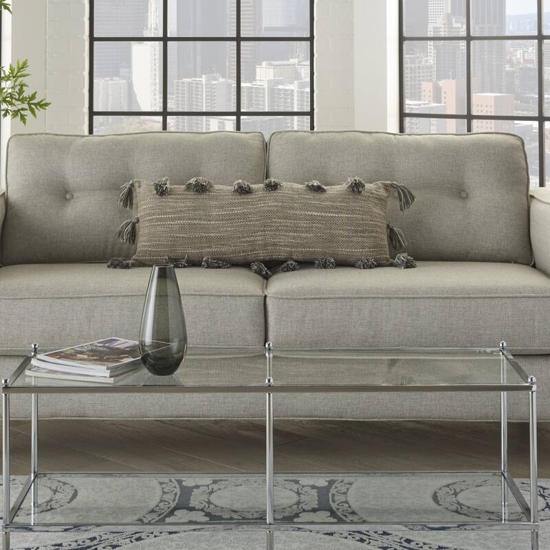 Off Tasseled Lumbar Pillow