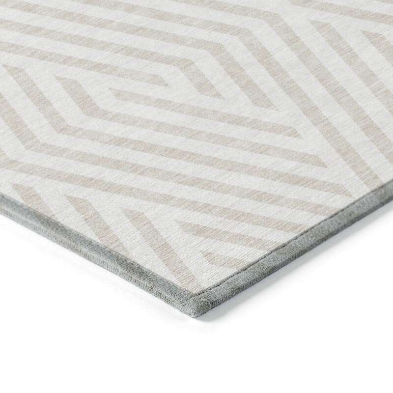Gaso Stylish Geometric Weather Resistant Timeless Fusion Outdoor Rug