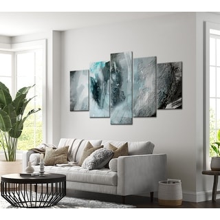 Abstract Canvas Wall Art - Blue Moon - 5 Pieces - Bed Bath & Beyond ...