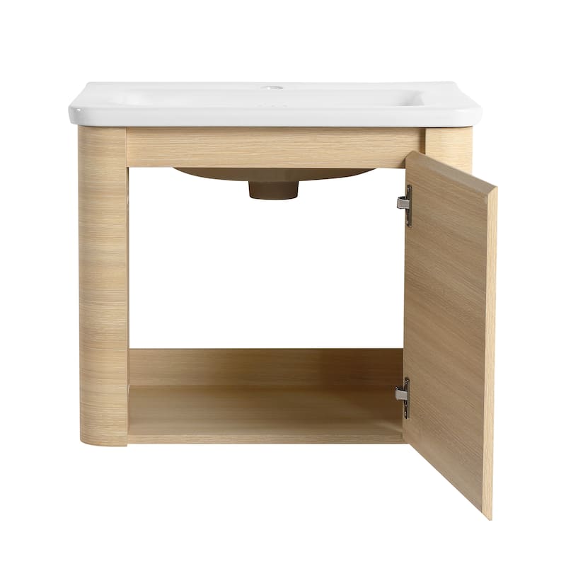 Bathroom Vanity With Sink In 24/28/36/40/60/68 Inch, Floating Bathroom Vanity With Soft Close Door