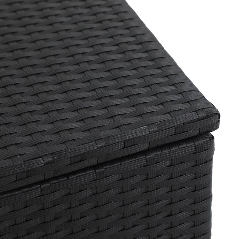 Outdoor 120 Gallons PE Wicker Storage Box