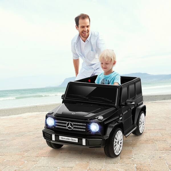 slide 2 of 15, 12V Battery Powered Mercedes-Benz G500 Kids Ride-on Car - 26.5" x 45" x 21" Black