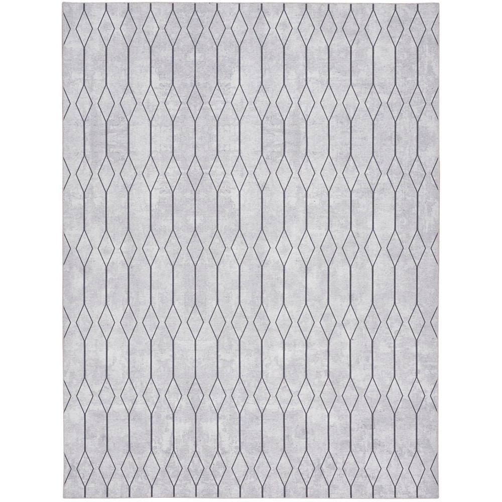 New Concept Washables Indoor only Geometric Machine Washable Area Rug