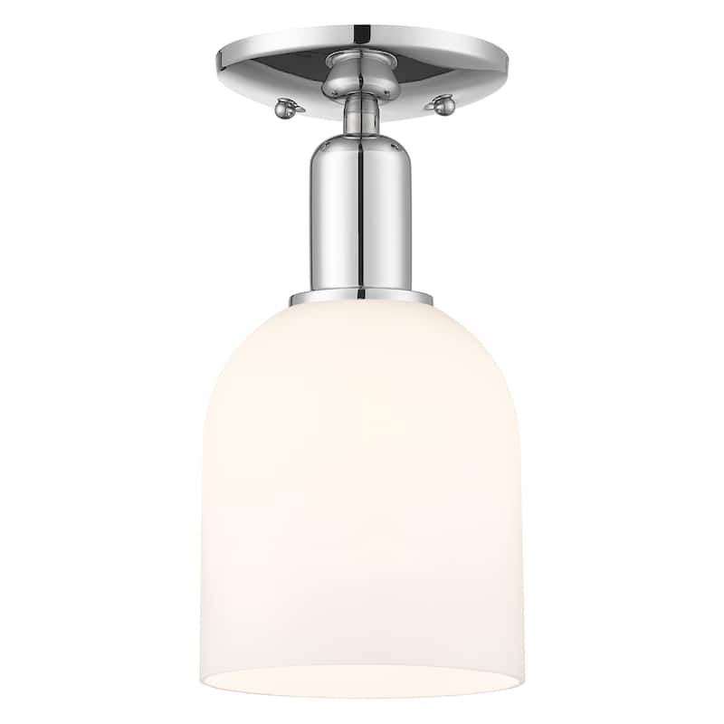 Innovations Lighting 716-1C-11-6 Bella Semi-Flush Bella 6" Wide - Polished Chrome / White