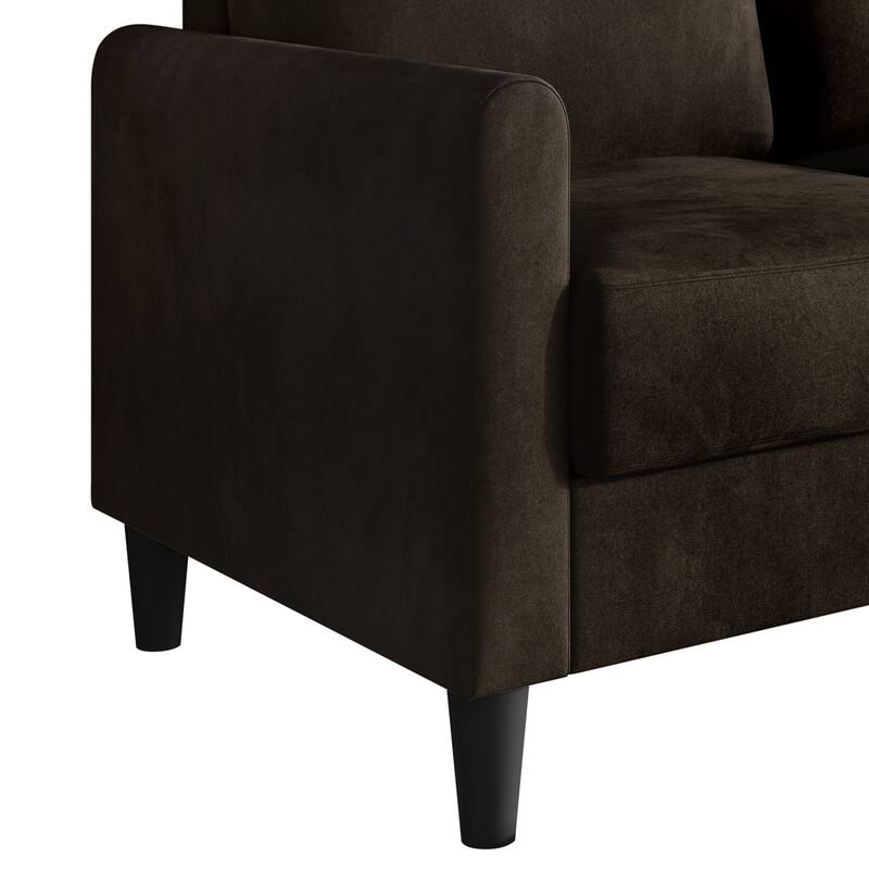 Clayfell Goliad Velvet Arm Sofa with Pocket Spring, Soft Cushions, Clean Lines Design