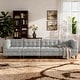 preview thumbnail 48 of 146, Madison Oversized Upholstered Corduroy Modular Sectional Sofa Light Grey-4 Piece