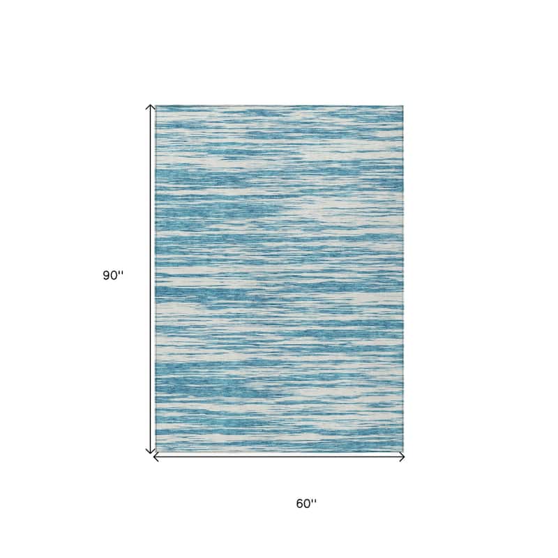 HomeRoots Abstract Modern Rectangle Outdoor Rug