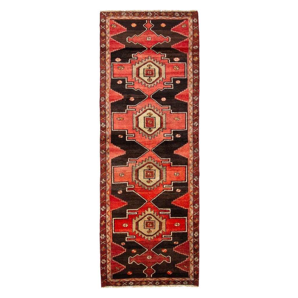 ECARPETGALLERY Hand-knotted Konya Anatolian Red Wool Rug - 3'3 x 9'5