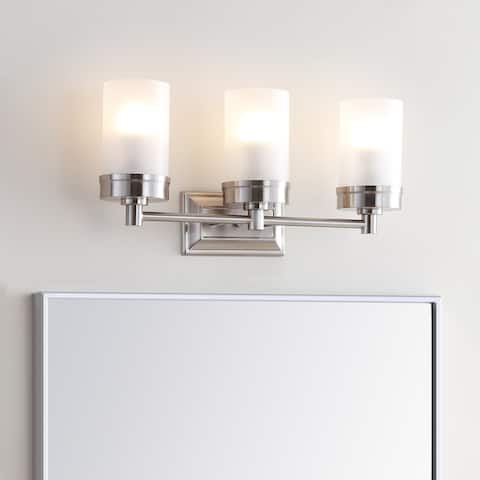 Safavieh Lighting Lucian 3-light LED Nickel Sconce - 20"x6"x9.5"