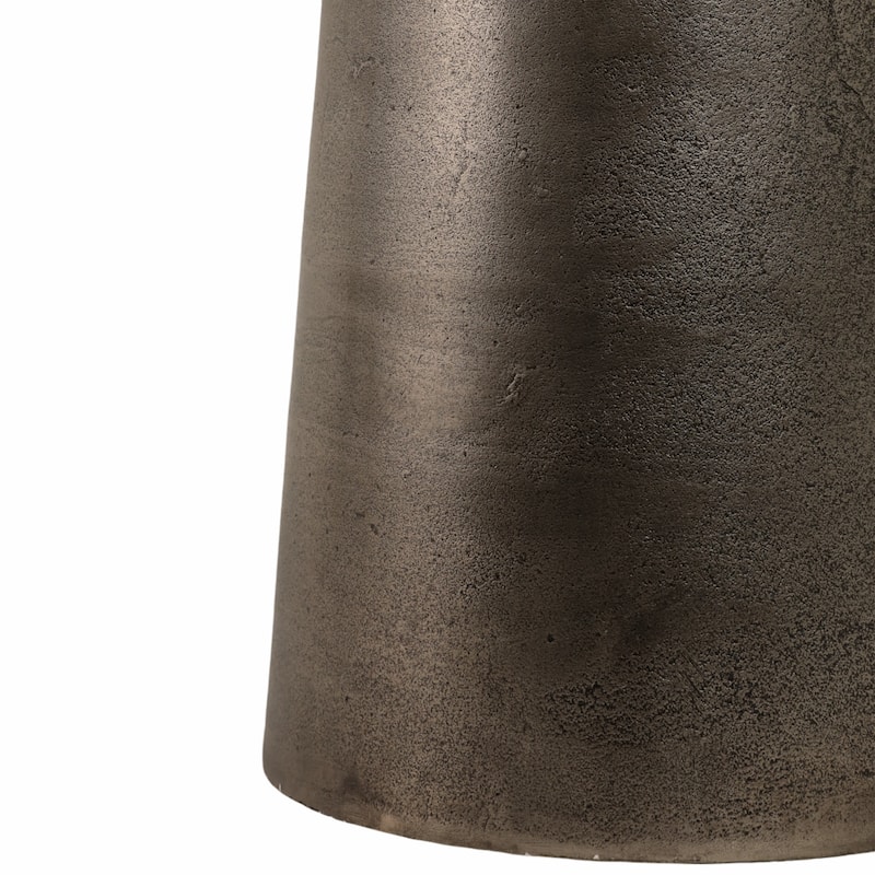 Metal Geometric Base End Table Marble Top - Green, 20 in. - 15" x 15" x 20"