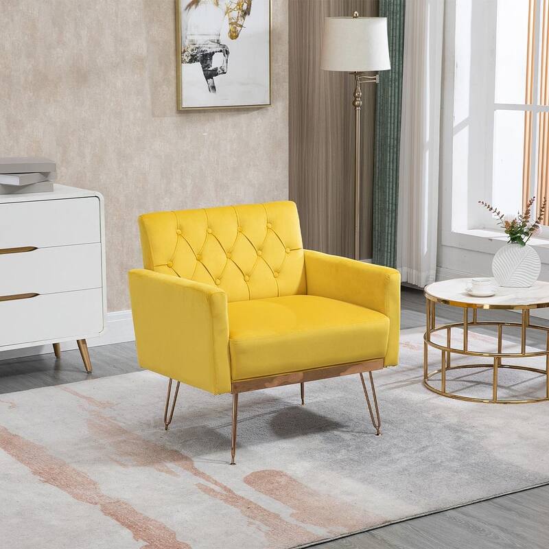 Modern Upholstered Velvet Accent Chair