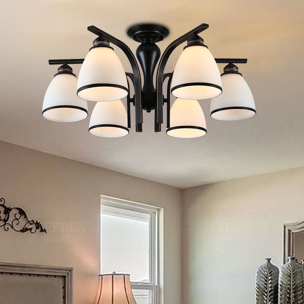 wholesale cheapest 6 Heads Modern Ceiling Light Flush Mount with