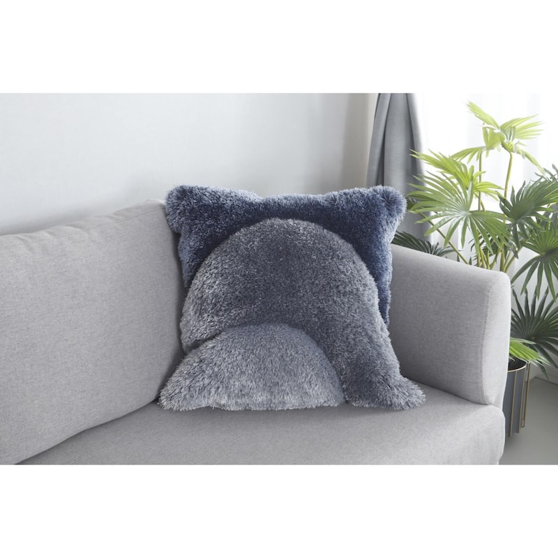 Mateos Shag Collection Abstract Shag Pillow, 20 x 20