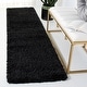 preview thumbnail 163 of 170, SAFAVIEH California Shag Izat 2-inch Thick Area Rug 2'3" x 9' Runner - Black