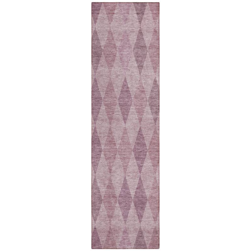 Machine Washable Indoor/ Outdoor Argyle Chantille Rug