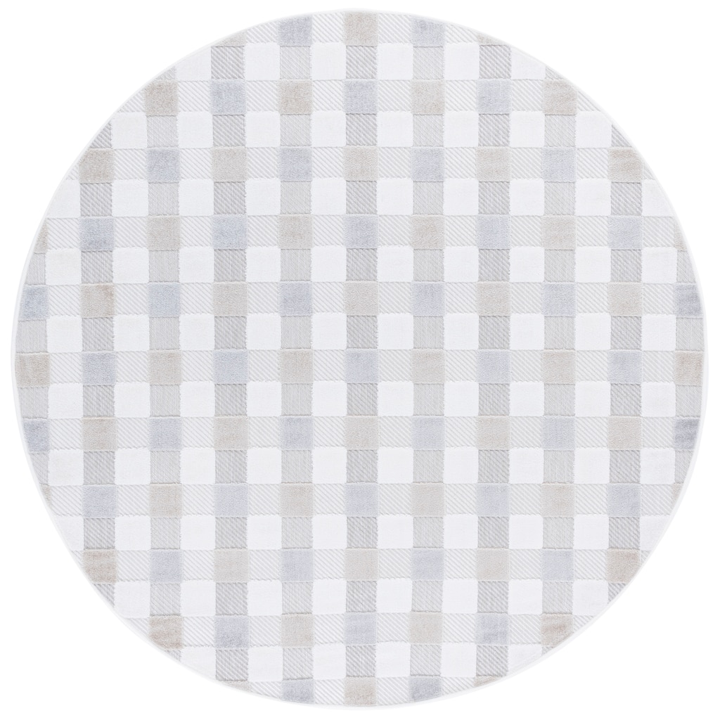 SAFAVIEH Stella Bjarnþora Transitional Indoor/Outdoor Washable Backyard Patio Rug - 6'7" Round