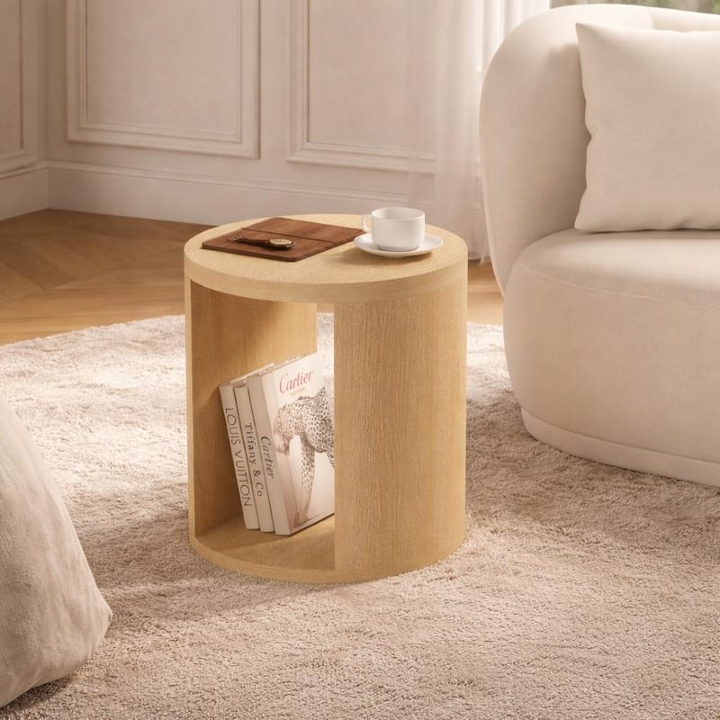 Manhattan Comfort Alure 20" End Table - Oak