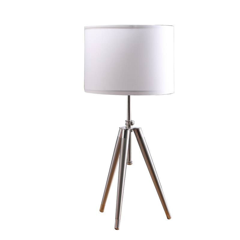 Mid Century Modern Adjustable Tripod Metal Chrome Table Lamp