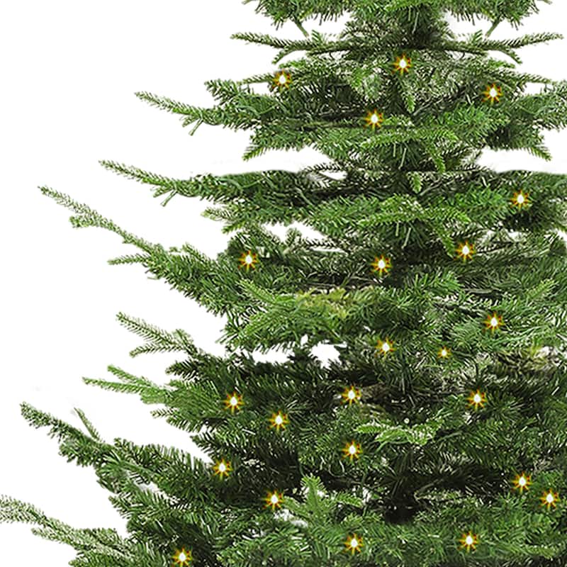 Moasis 6.5/7 ft Pre-Lit Artificial Aspen Fir Artificial Christmas Tree with 500 Multi-Mode Lights