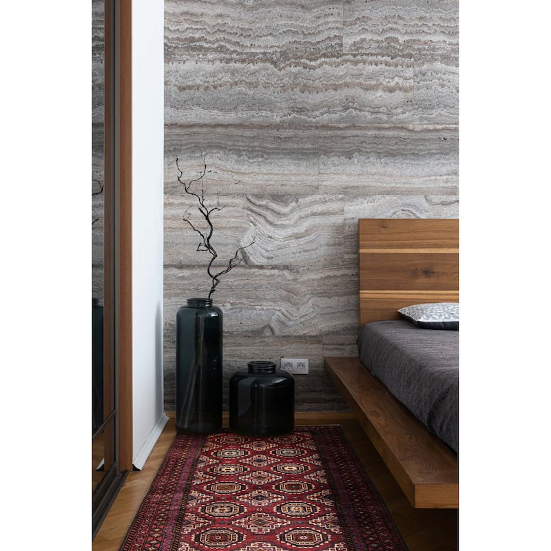ECARPETGALLERY Hand-knotted Teimani Red Wool Rug - 3'4 x 6'4