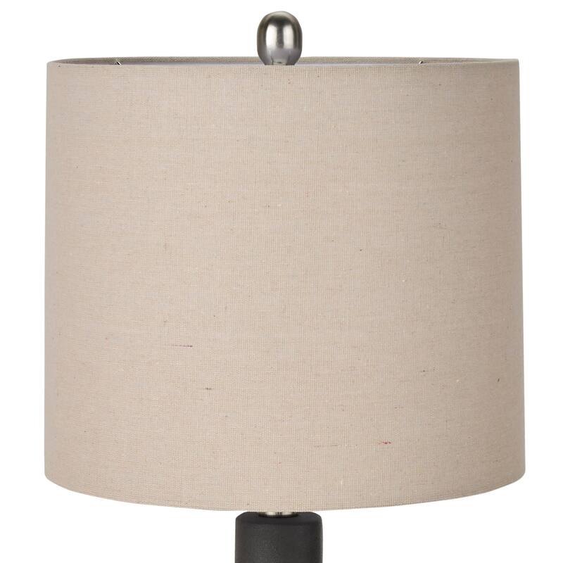 Nourison 22" Minimalist Ceramic Table Lamp with Linen Drum Shade
