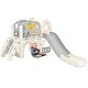 preview thumbnail 7 of 34, Kids Slide Playset Structure, Castle Climbing Crawling Playhouse w/ Slide, Arch Tunnel, Ring Toss & Basketball Hoop for Toddlers