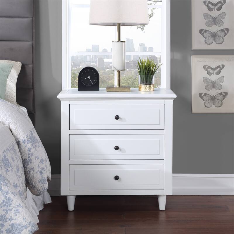 Modern Nightstand with 3 Drawers