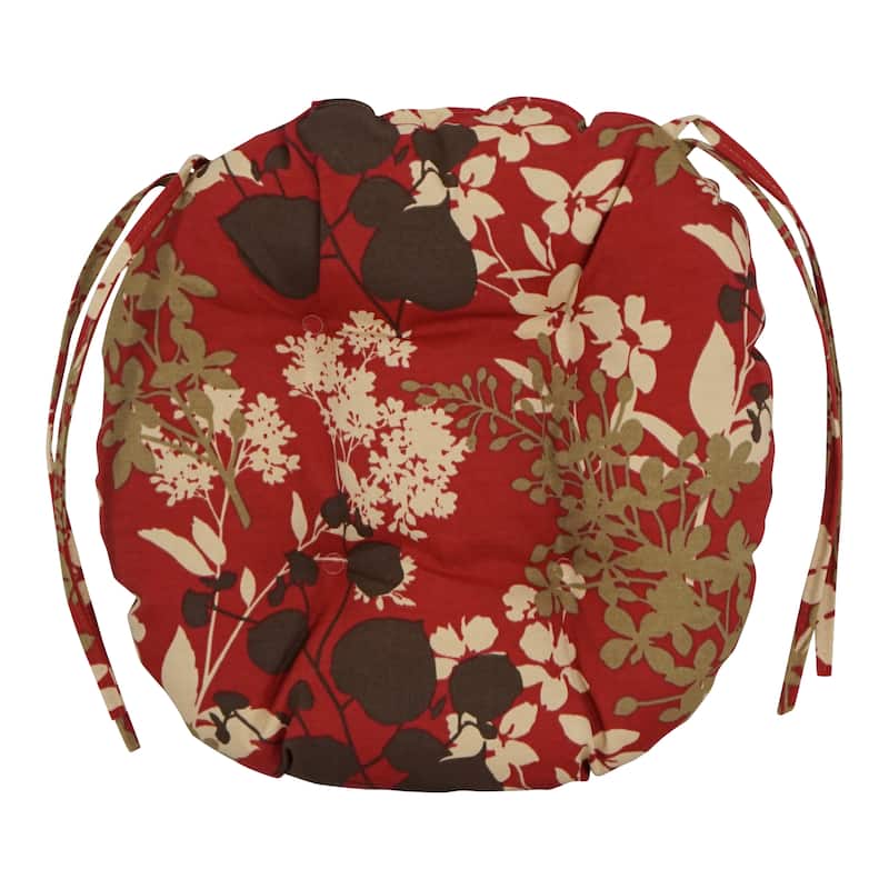 16-inch Round Tufted Indoor/Outdoor Chair Cushions (Set of 4) - 16"