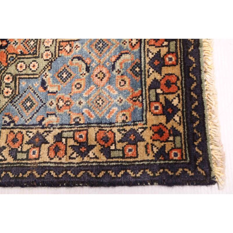 ECARPETGALLERY Hand-knotted Kayseri Vintage Dark Navy Wool Rug - 4'9 x 7'9