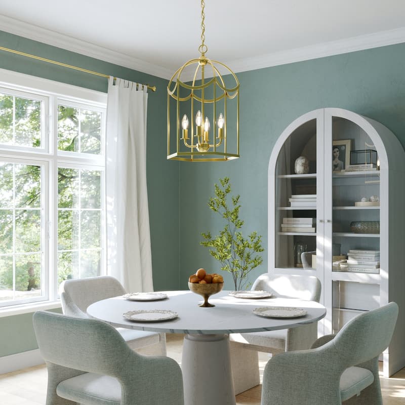 Acroma Dimmable Geometric Lantern Drum Chandeliers
