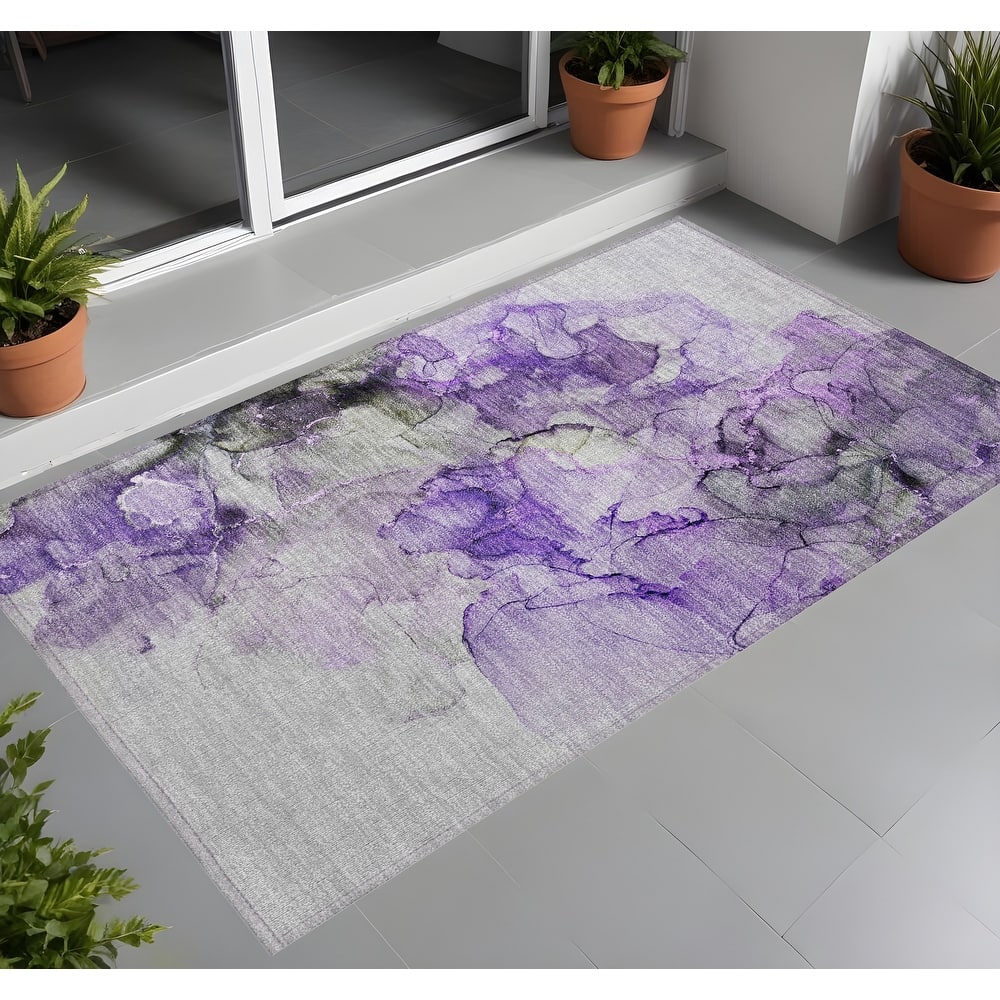 Almisi Artistic Abstract Weather Resistant Versatile Elegance Outdoor Rug