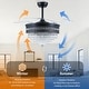 preview thumbnail 59 of 62, 48-Inch Crystal Fandelier with 4 Retractable Blades, Dimmable LED, App and Remote Control - 48 Inches