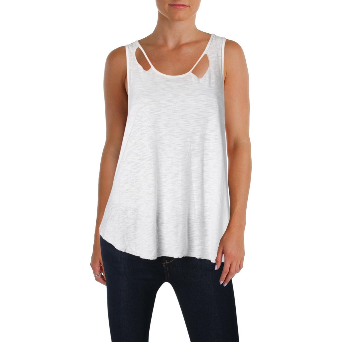Shop Michelle By Comune Womens Tank Top Knit Distressed