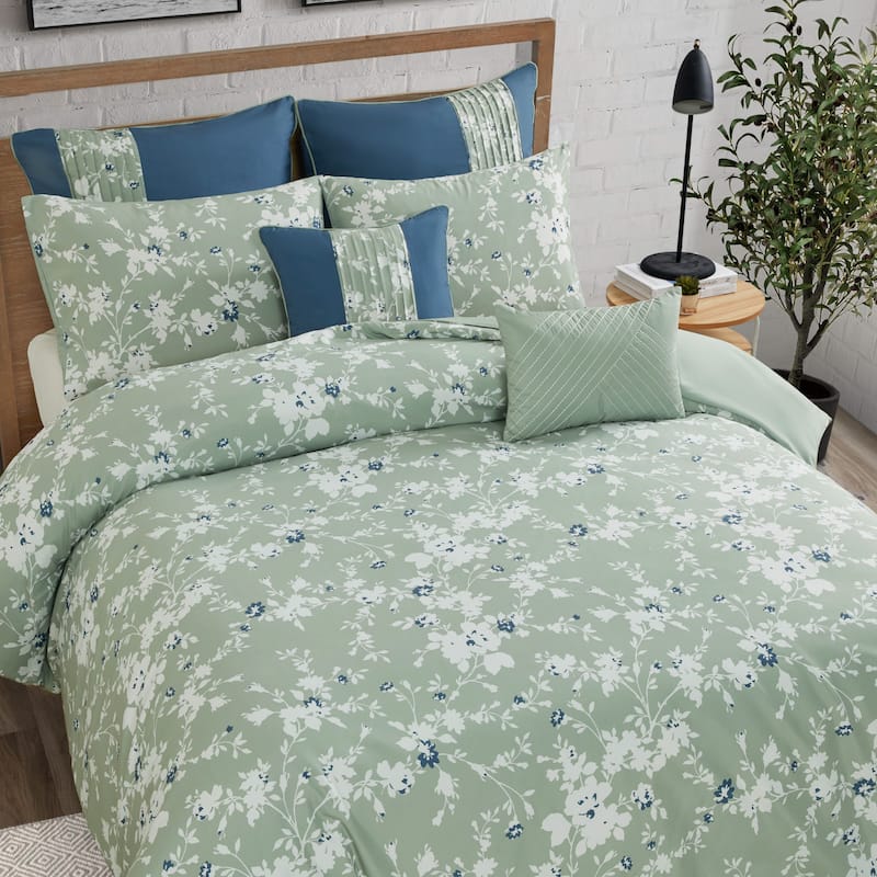 Lucky Brand Fianna Reversible Floral Luxury Comforter Bedding Set