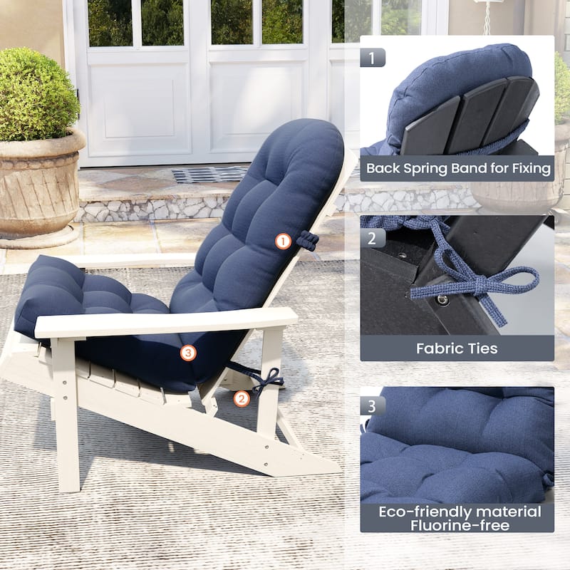 Outdoor Adirondack Chair Cushion Rocking Chair Cushions Thickened Patio Chair Pad with Sunbrella