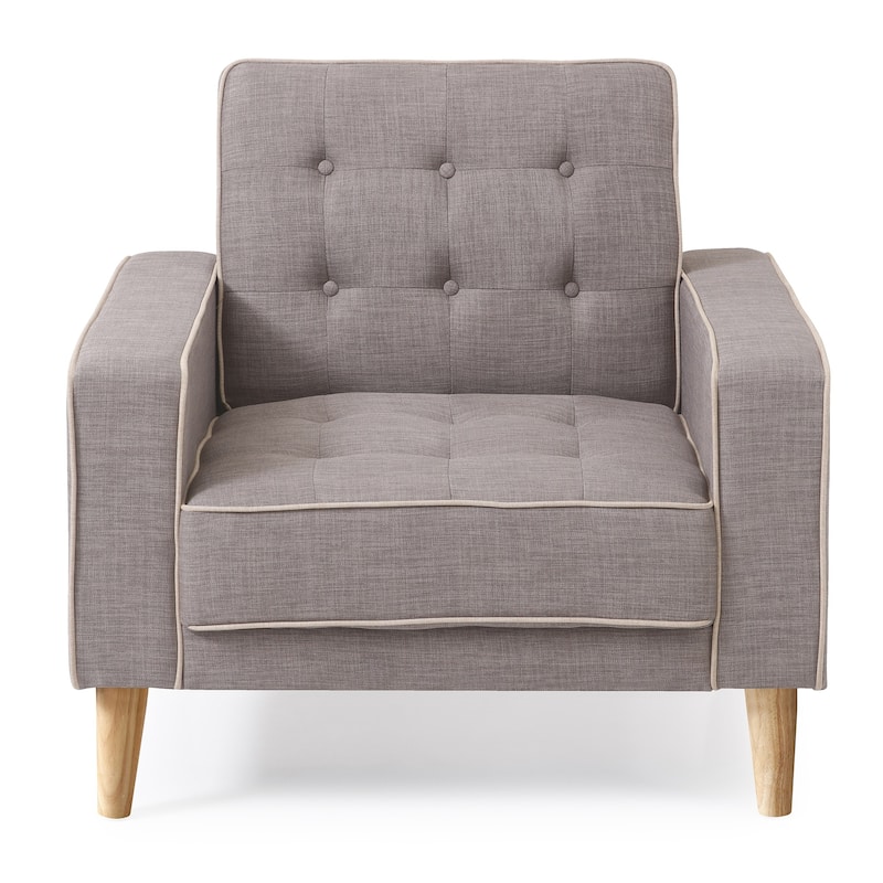 Tufted Accent Chair with Sleeper Conversion - 36" - Dark Gray