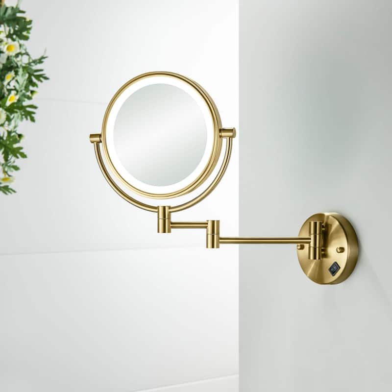 Circular LED Wall Mount Magnifying Make Up Mirror