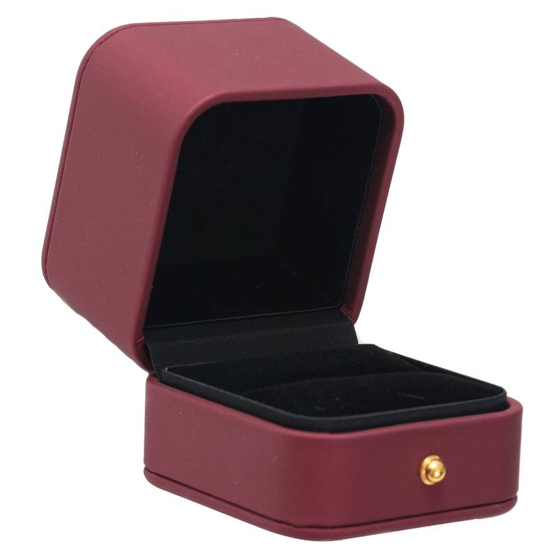 Velvet Ring Box, Single Slot Wedding Ring Box Vintage Jewelry Holder