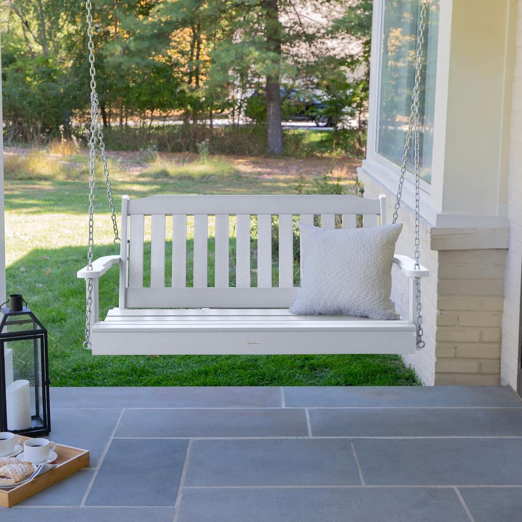 Highwood Lehigh 4-Foot Eco-friendly Synthetic Wood Porch Swing
