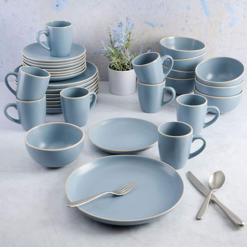 Gibson Home Rockaway 32-Piece Stoneware Dinnerware Set
