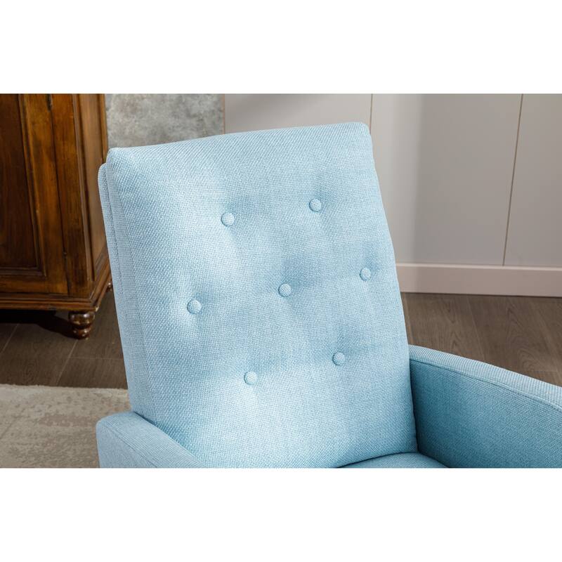 High Back Rocking Chair,Comfortable Rocker Fabric Padded Seat,High Back Armchair