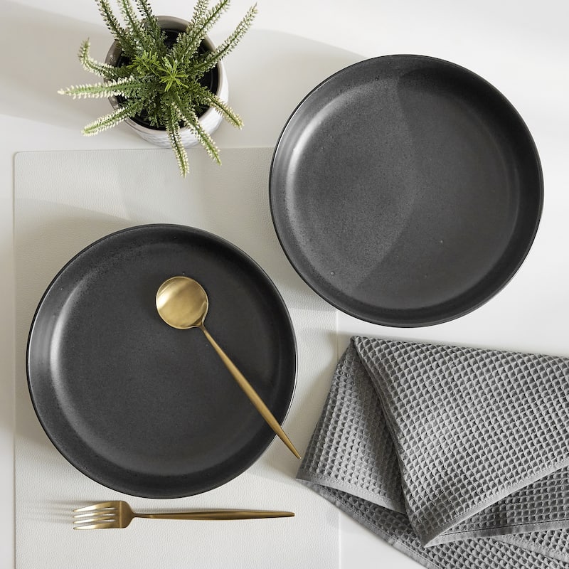 Sango Anderson Black 10" Large Ceramic Serving Bowl (Set of 2), 64.25 oz