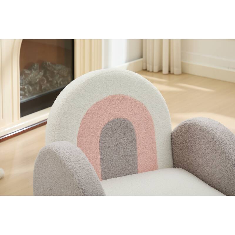 Multi-Color Polyester Blend Accent Chair with Armrests and Cushion - 26.30"W x 27.10"D x 31.10"H
